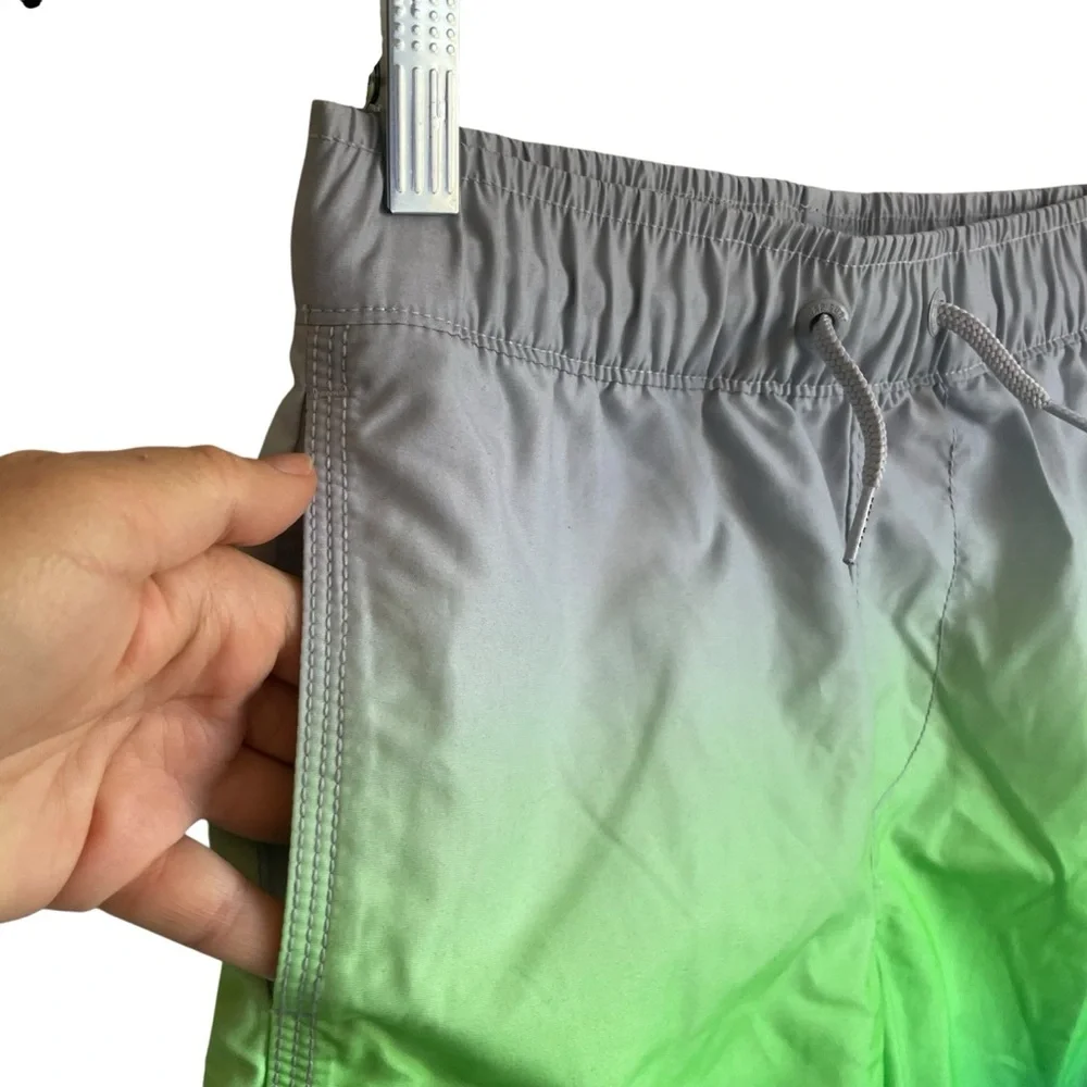 GAP‎ Kids Gray and Green Ombré Swim Shorts NWOT